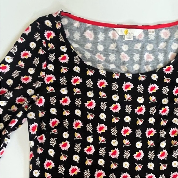 Boden Miriam Jersey Floral Tunic Dress Daisy Print Black Size 4 - Picture 3 of 9